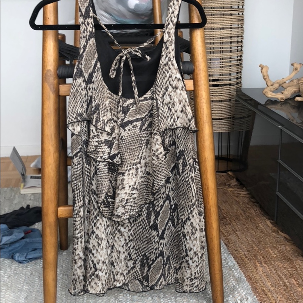 Snakeskin print dress topshop